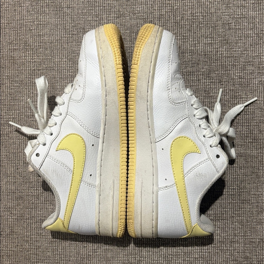Nike Air Force - Women’s White and Yellow Sneakers